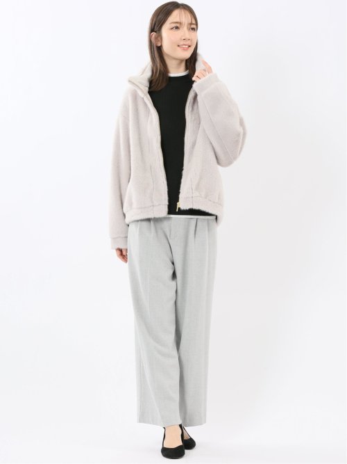 スタンドカラー ショートブルゾン