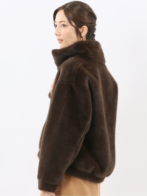 スタンドカラー ショートブルゾン