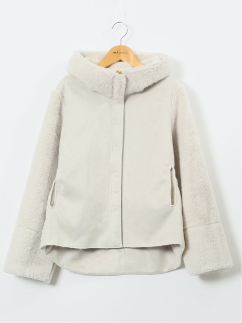 リバーシブル フーデッド ショートブルゾン