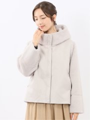 リバーシブル フーデッド ショートブルゾン