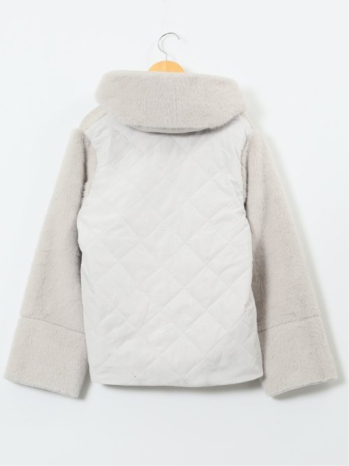 リバーシブル フーデッド ショートブルゾン(M 03ライトグレー