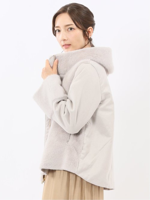 リバーシブル フーデッド ショートブルゾン