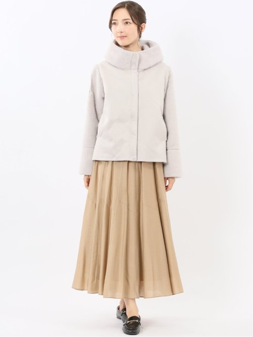 リバーシブル フーデッド ショートブルゾン