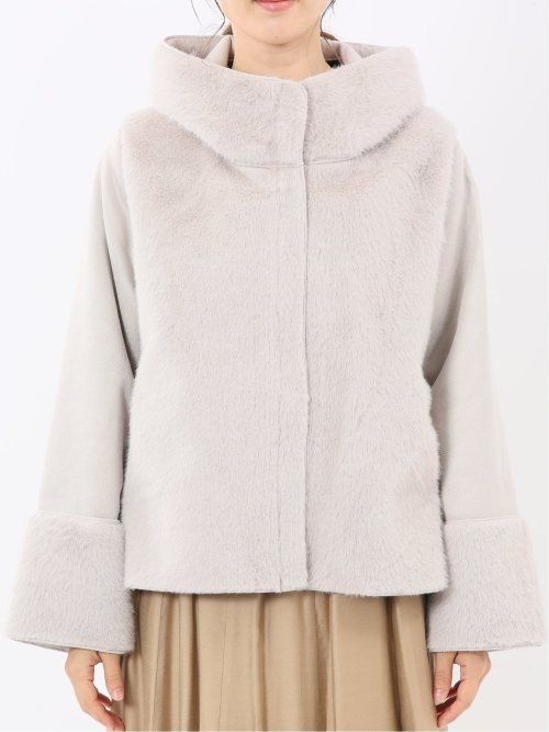 リバーシブル フーデッド ショートブルゾン