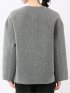 ツイード調ボンディング ノーカラーブルゾン