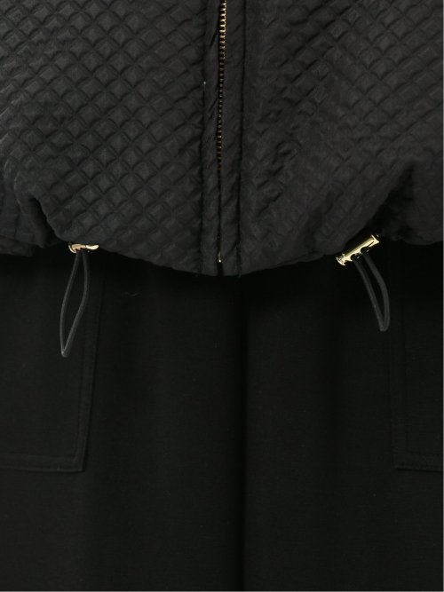 衿ニット エンボス ショートダウン