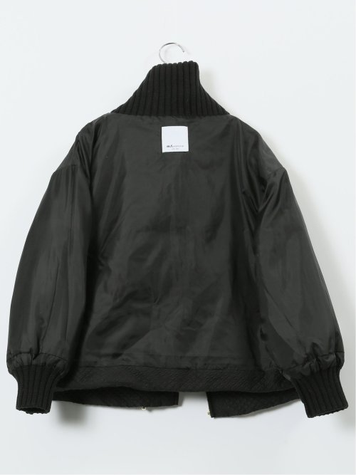 衿ニット エンボス ショートダウン