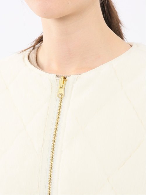 ファー×キルト リバーシブル ショート中綿ブルゾン