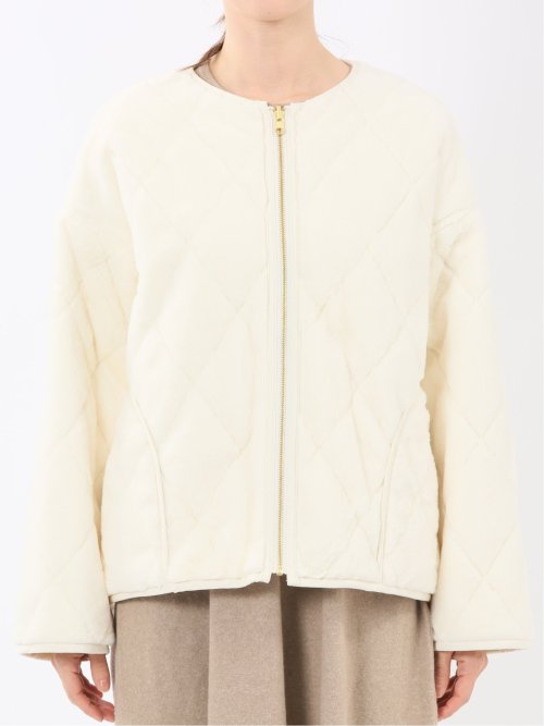 ファー×キルト リバーシブル ショート中綿ブルゾン