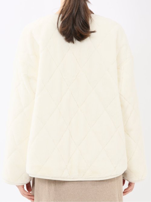 ファー×キルト リバーシブル ショート中綿ブルゾン