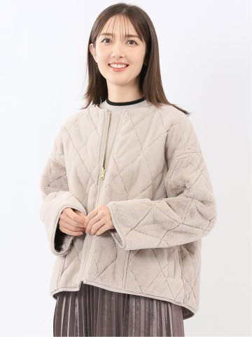 ファー×キルト リバーシブル ショート中綿ブルゾン