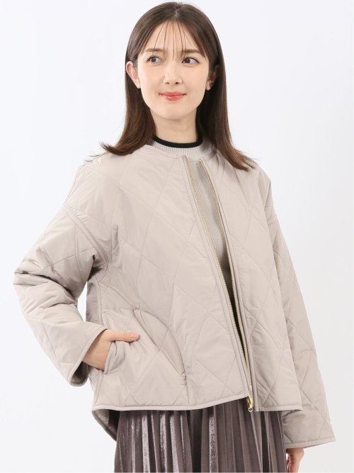 ファー×キルト リバーシブル ショート中綿ブルゾン