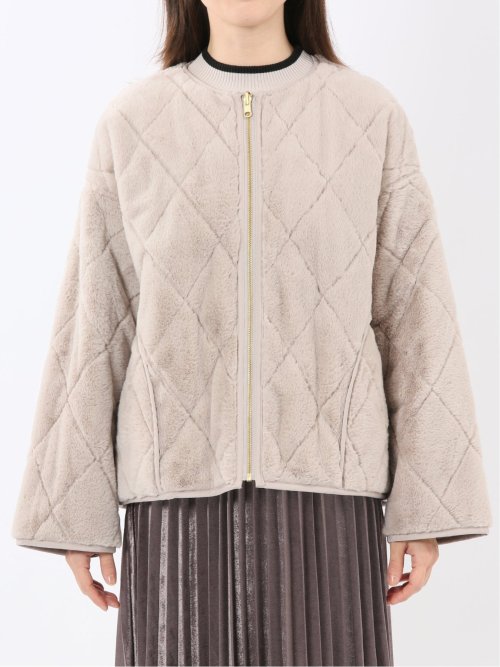 ファー×キルト リバーシブル ショート中綿ブルゾン