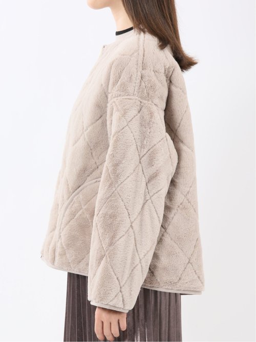 ファー×キルト リバーシブル ショート中綿ブルゾン