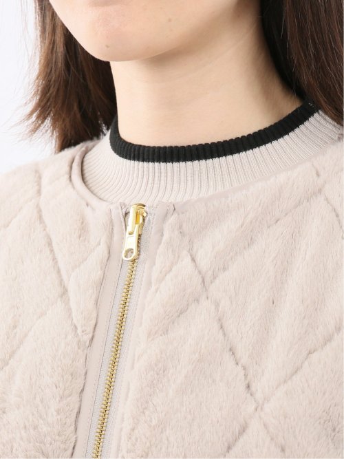 ファー×キルト リバーシブル ショート中綿ブルゾン