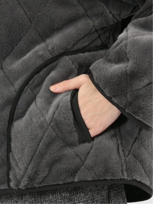 ファー×キルト リバーシブル ショート中綿ブルゾン