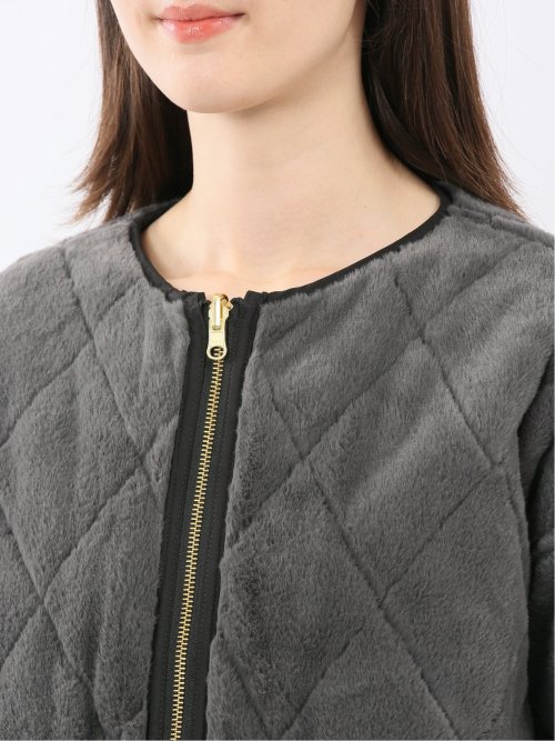 ファー×キルト リバーシブル ショート中綿ブルゾン