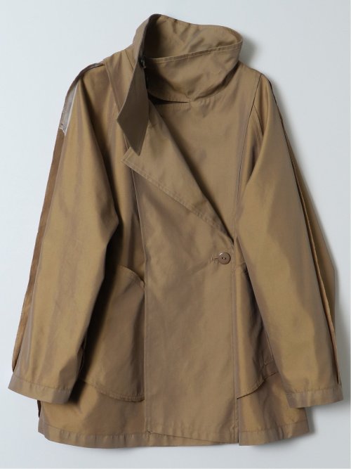 スタンドカラー ダブルトレンチコート