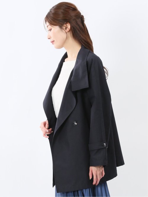 スタンドカラー ダブルトレンチコート