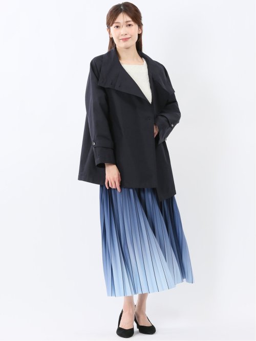 スタンドカラー ダブルトレンチコート