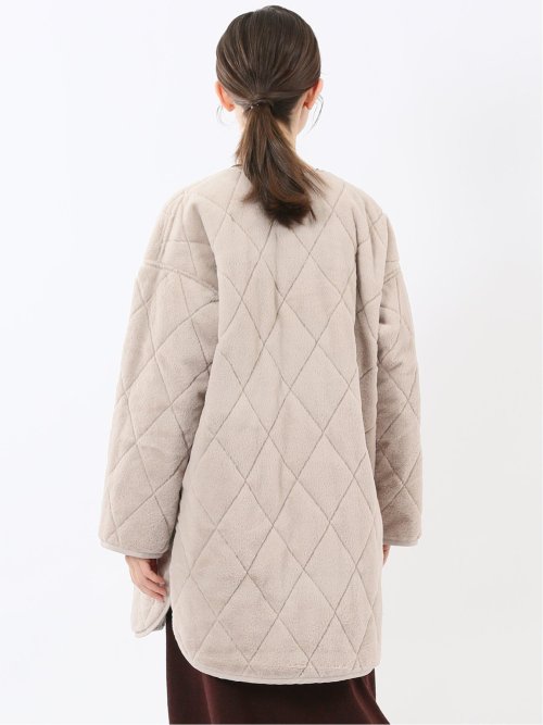 ファー×キルト リバーシブル ハーフ中綿ブルゾン