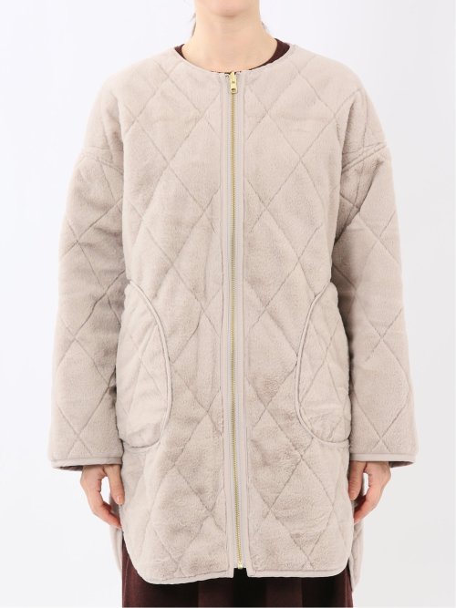 ファー×キルト リバーシブル ハーフ中綿ブルゾン