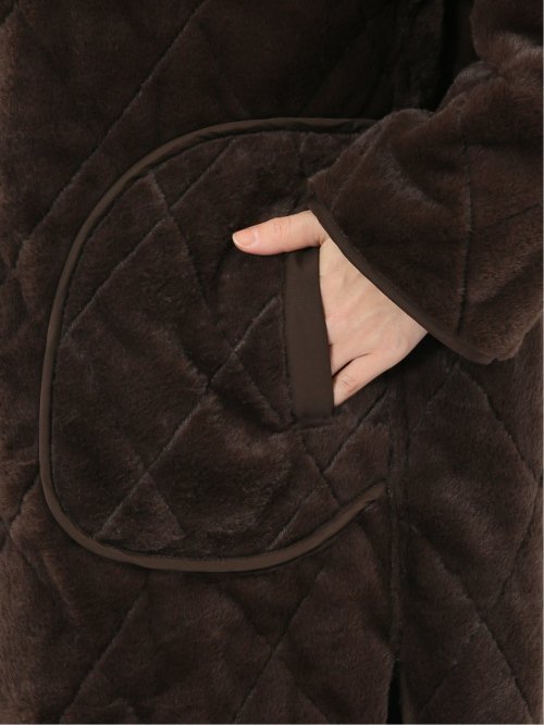 ファー×キルト リバーシブル ハーフ中綿ブルゾン