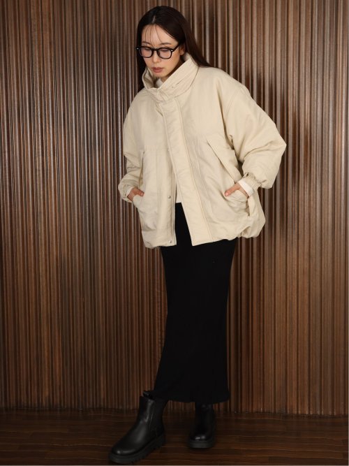 ドロー/DRAW 撥水ナイロン ビックシルエット 中綿ブルゾン