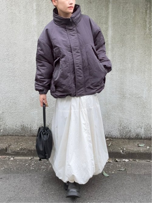 ドロー/DRAW 撥水ナイロン ビックシルエット 中綿ブルゾン