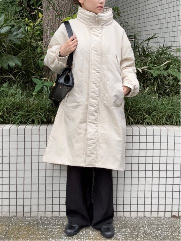 ドロー/DRAW 撥水ナイロン ビックシルエット 中綿コート