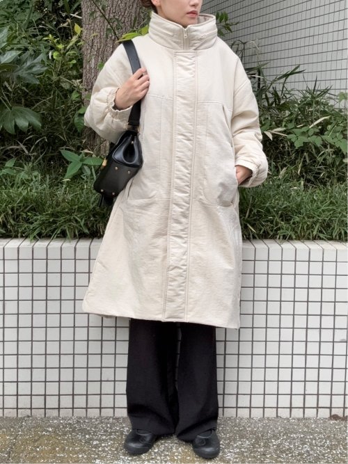 ドロー/DRAW 撥水ナイロン ビックシルエット 中綿コート