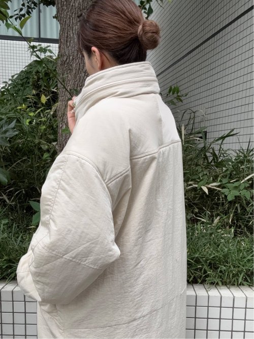 ドロー/DRAW 撥水ナイロン ビックシルエット 中綿コート