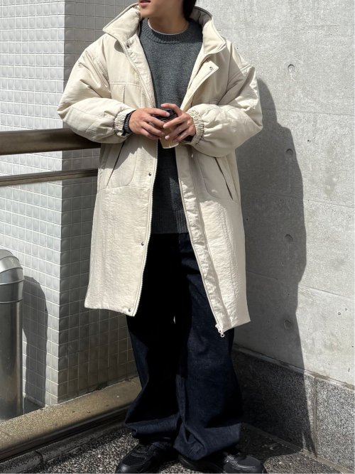 ドロー/DRAW 撥水ナイロン ビックシルエット 中綿コート