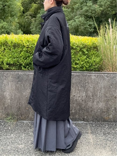 ドロー/DRAW 撥水ナイロン ビックシルエット 中綿コート
