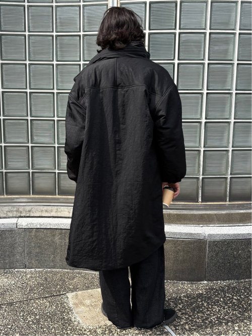 ドロー/DRAW 撥水ナイロン ビックシルエット 中綿コート