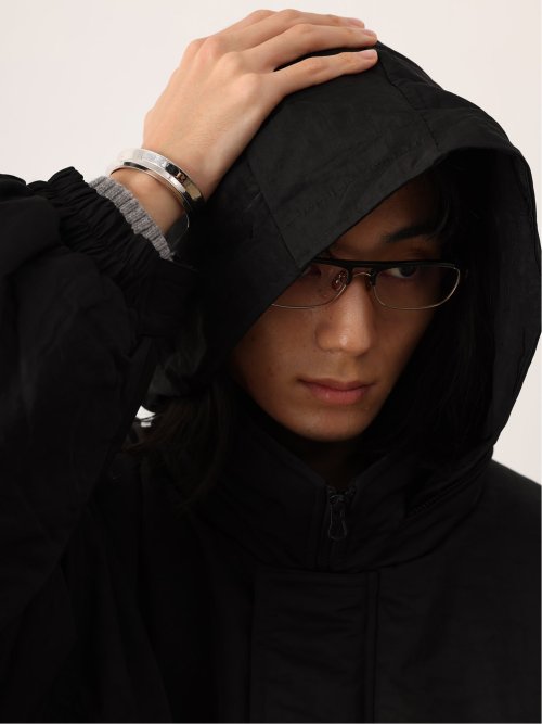 ドロー/DRAW 撥水ナイロン ビックシルエット 中綿コート(M 05黒