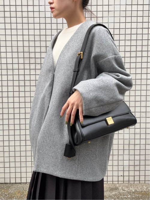 ドロー/DRAW メルトン コクーンシルエット Ｖカラー ジャケット