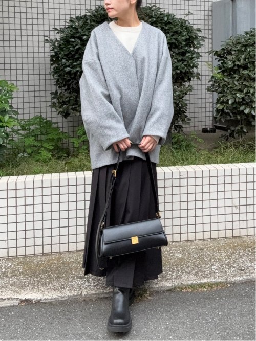 ドロー/DRAW メルトン コクーンシルエット Ｖカラー ジャケット