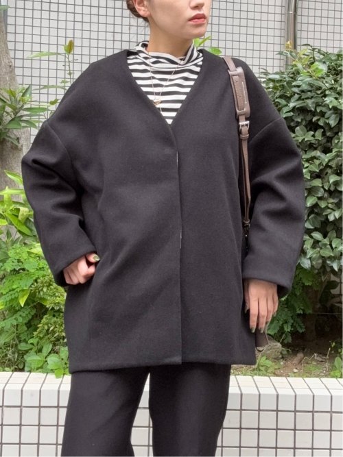 ドロー/DRAW メルトン コクーンシルエット Ｖカラー ジャケット