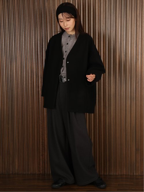 ドロー/DRAW メルトン コクーンシルエット Ｖカラー ジャケット