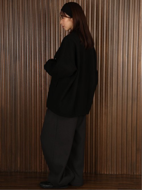 ドロー/DRAW メルトン コクーンシルエット Ｖカラー ジャケット