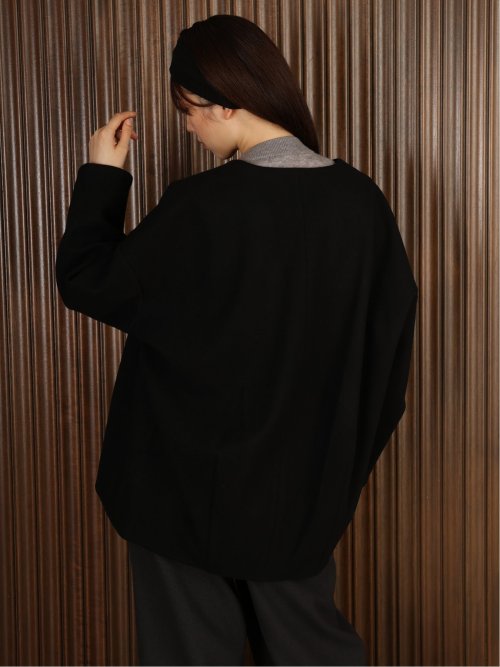 ドロー/DRAW メルトン コクーンシルエット Ｖカラー ジャケット