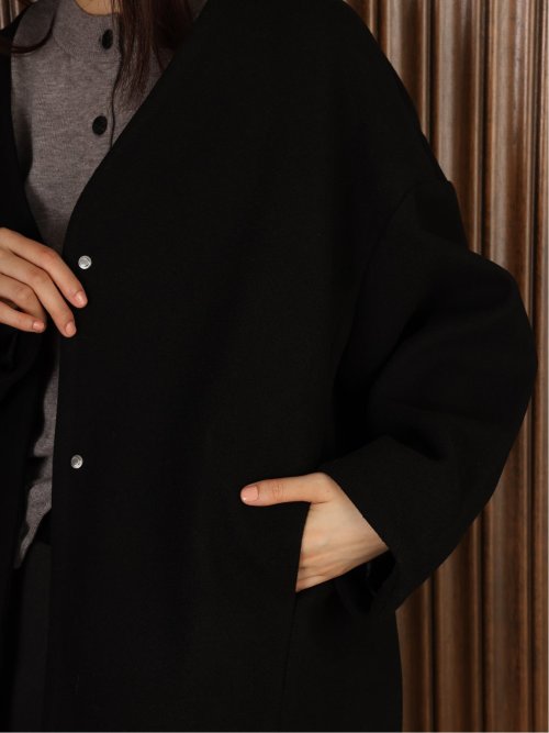 ドロー/DRAW メルトン コクーンシルエット Ｖカラー ジャケット