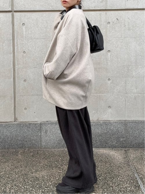 ドロー/DRAW メルトン コクーンシルエット Ｖカラー ジャケット