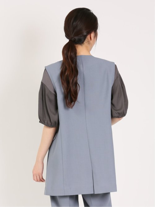 麻調合繊 ロングジレ(セットアップ可能)