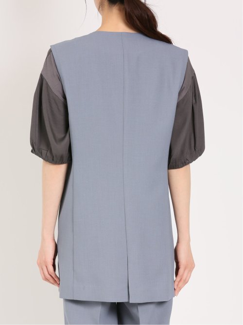 麻調合繊 ロングジレ(セットアップ可能)