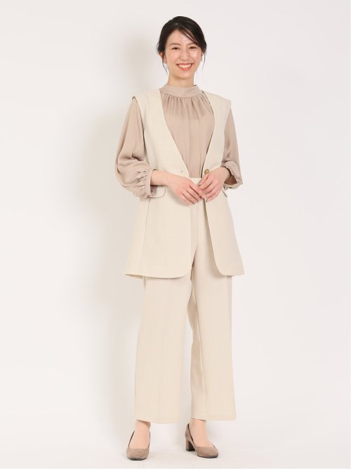 麻調合繊 ロングジレ(セットアップ可能)