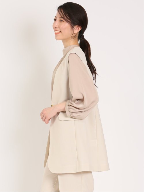 麻調合繊 ロングジレ(セットアップ可能)