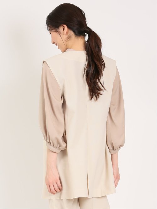 麻調合繊 ロングジレ(セットアップ可能)