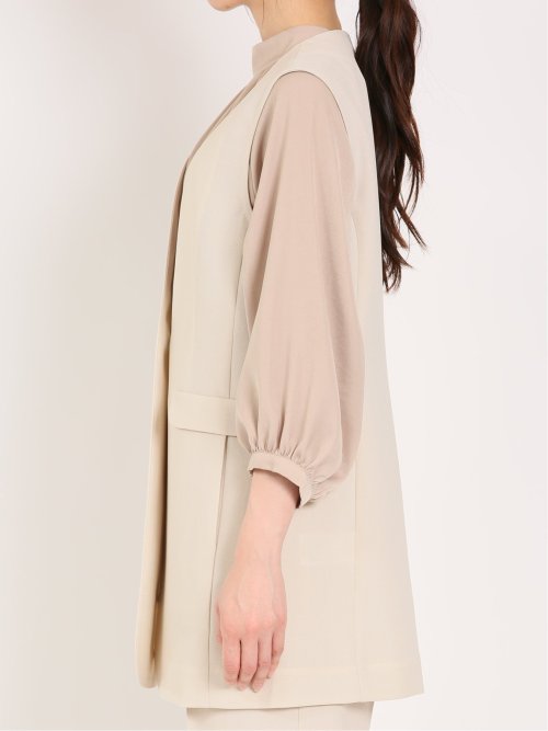 麻調合繊 ロングジレ(セットアップ可能)